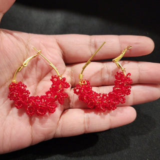 Kamryn Red Earrings - ECLAT INDIAN JEWELSEarringsRed