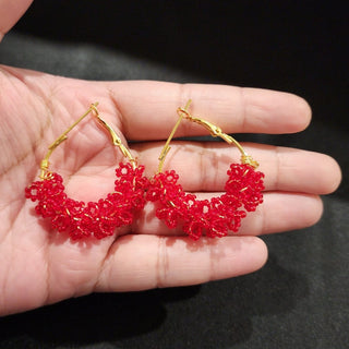 Kamryn Red Earrings - ECLAT INDIAN JEWELSEarringsRed