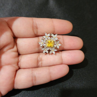 Kate Silver Adjustable CZ Diamond Simulant Ring - ECLAT INDIAN JEWELSRingsSilver
