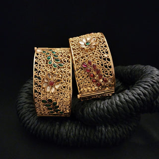 Katherina Gold Plated Bangle Set (Pair) - ECLAT INDIAN JEWELSBangle, Kadas & Bracelets2.6