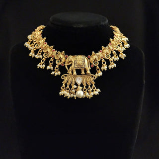 Kelly Temple Jewellery Gold Plated Luxury Necklace Set - ECLAT INDIAN JEWELSNecklace SetsGold