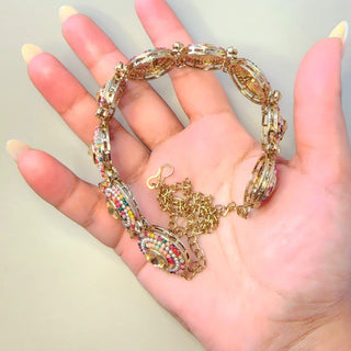 Khloe Multicolour Necklace Set with Tikka - ECLAT INDIAN JEWELSNecklace SetsMulticolour