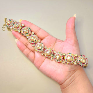 Khloe Multicolour Necklace Set with Tikka - ECLAT INDIAN JEWELSNecklace SetsMulticolour