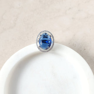 Kylie Blue Adjustable Diamond Simulant Ring - ECLAT INDIAN JEWELSRingsBlue