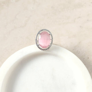 Kylie Light Pink Adjustable Diamond Simulant Ring - ECLAT INDIAN JEWELSRingsPink