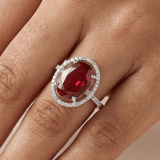 Kylie Red Adjustable Diamond Simulant Ring - ECLAT INDIAN JEWELSRingsRed