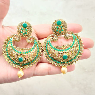 Lainey Green Polki Set - ECLAT INDIAN JEWELSTikka SetsGreen