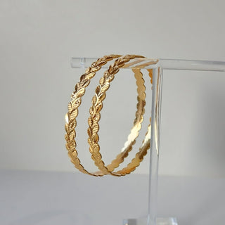 Laura Gold Finish Bangles (2.4, 2.6, 2.8, 2.10) - ECLAT INDIAN JEWELSBangle, Kadas & Bracelets2.4