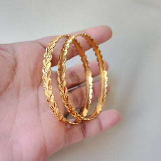 Laura Gold Finish Bangles (2.4, 2.6, 2.8, 2.10) - ECLAT INDIAN JEWELSBangle, Kadas & Bracelets2.4