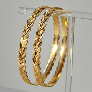 Laura Gold Finish Bangles (2.4, 2.6, 2.8, 2.10) - ECLAT INDIAN JEWELSBangle, Kadas & Bracelets2.4