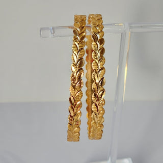 Laura Gold Finish Bangles (2.4, 2.6, 2.8, 2.10) - ECLAT INDIAN JEWELSBangle, Kadas & Bracelets2.4