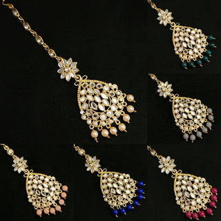 Laura Maang Tikka - ECLAT INDIAN JEWELSMaang TikkaBlue