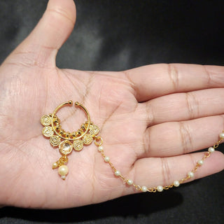 Leia Gold Nath (no piercing needed) - ECLAT INDIAN JEWELSNose Ring (Nath)Gold