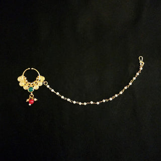 Leia Multicolour Nath (no piercing needed) - ECLAT INDIAN JEWELSNose Ring (Nath)Multicolour