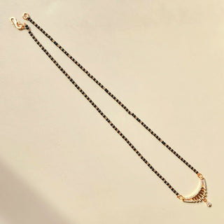 Lily Mangalsutra CZ Diamond Pendant Necklace - ECLAT INDIAN JEWELSMangalsutraWhite