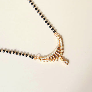 Lily Mangalsutra CZ Diamond Pendant Necklace - ECLAT INDIAN JEWELSMangalsutraWhite