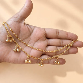 Lisa Gold Kashmiri Baahubali Earring Sahara Hair Chains - ECLAT INDIAN JEWELSEarringsGold