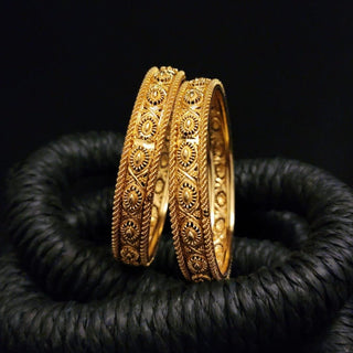 Lola 18k Gold Plated Bangle Set (2.4, 2.6 & 2.8 Available) - ECLAT INDIAN JEWELSBangle, Kadas & Bracelets2.6