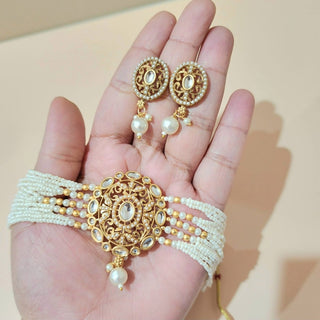 Louisa White Kundan Choker Set - ECLAT INDIAN JEWELSChoker setsWhite