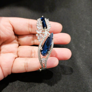 Lucia 2.10 Blue Diamond Simulant Bracelet - ECLAT INDIAN JEWELSBangle, Kadas & BraceletsBlue