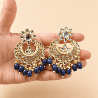 Lucie Blue Kundan Tikka Set - ECLAT INDIAN JEWELSTikka SetsBlue