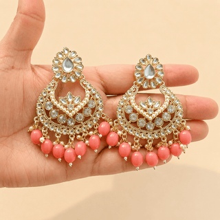 Lucy Peach Kundan Tikka Set - ECLAT INDIAN JEWELSTikka SetsPeach