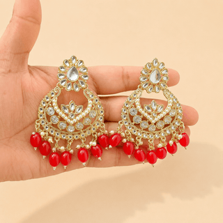 Lucy Red Kundan Tikka Set - ECLAT INDIAN JEWELSTikka SetsRed