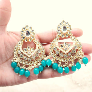 Lucy Sea Green Kundan Tikka Set - ECLAT INDIAN JEWELSTikka SetsGreen