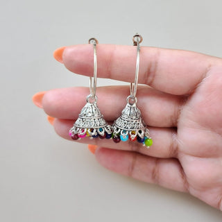 Luna Multicolour Mini Jhumka Earrings - ECLAT INDIAN JEWELSEarringsMulticolour