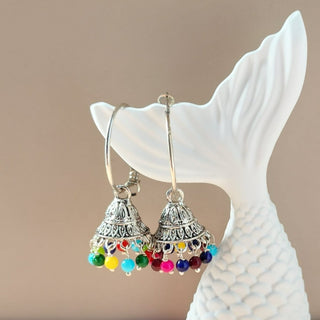 Luna Multicolour Mini Jhumka Earrings - ECLAT INDIAN JEWELSEarringsMulticolour