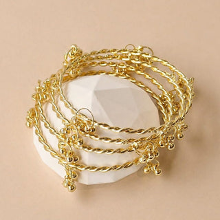 Lydiah Premium Gold Finish Kashmiri Ghungroo Bangles (Set of 4) - ECLAT INDIAN JEWELSBangle, Kadas & Bracelets2.4