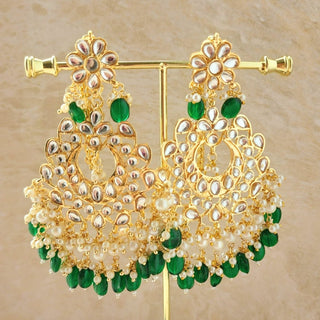 Madison Green Kundan Necklace Set with Tikka - ECLAT INDIAN JEWELSNecklace SetsGreen