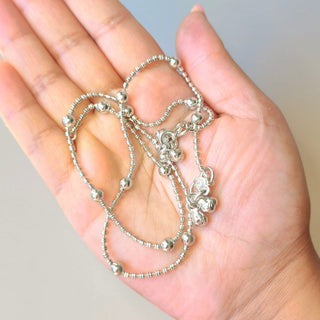 Maia Silver Plated Anklets / Payal - ECLAT INDIAN JEWELSAnklets (Payal)Silver