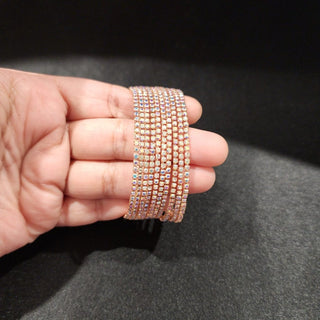 Maisy Rose Gold Bangles (Set of 10) (2.4, 2.8) - ECLAT INDIAN JEWELSBangle, Kadas & Bracelets2.4