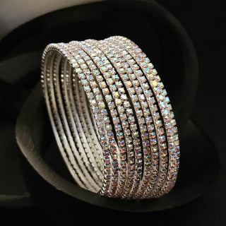 Maisy Silver Bangles (Set of 10) (2.4, 2.6, 2.8) - ECLAT INDIAN JEWELSBangle, Kadas & Bracelets2.4