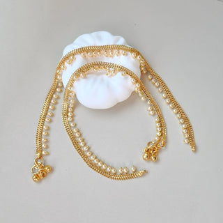 Margot 20k Gold plated Anklets / Payal - ECLAT INDIAN JEWELSAnklets (Payal)Gold