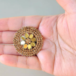 Melissa Polki Antique Gold Finish Adjustable Ring - ECLAT INDIAN JEWELSRing JewelleryGold