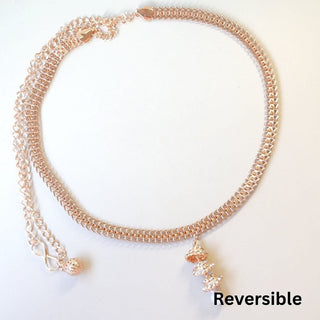 Milani Rose Gold Saree Reversible 2 - in - 1 Waist Chain / Kamar Kandora / Kamar Bandh - ECLAT INDIAN JEWELSSaree Accessories