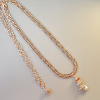 Milani Rose Gold Saree Reversible 2 - in - 1 Waist Chain / Kamar Kandora / Kamar Bandh - ECLAT INDIAN JEWELSSaree Accessories