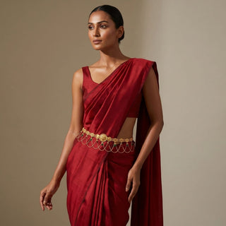 Milena Multicolour Saree Kemp Peacock Waist Chain / Kamar Kandora / Kamar Patta - ECLAT INDIAN JEWELSSaree Accessories