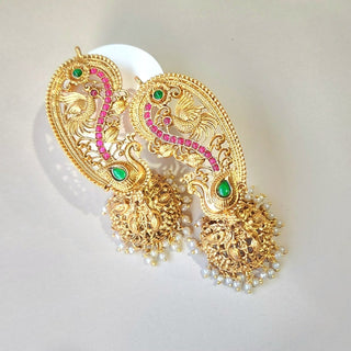 Mira Multicolour Kemp Jhumka Ear Cuff Earrings - ECLAT INDIAN JEWELSEarringsMulticolour