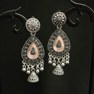 Miranda Mirror German Silver Earrings - ECLAT INDIAN JEWELSEarringsSilver