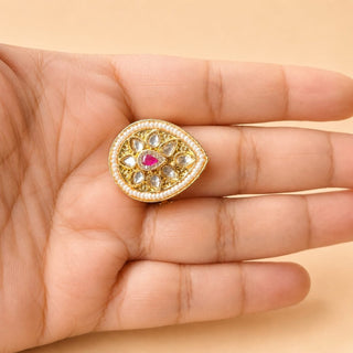 Mirielle Pink Moissanite Adjustable Ring - ECLAT INDIAN JEWELSRing JewelleryPink