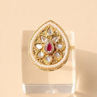 Mirielle Pink Moissanite Adjustable Ring - ECLAT INDIAN JEWELSRing JewelleryPink