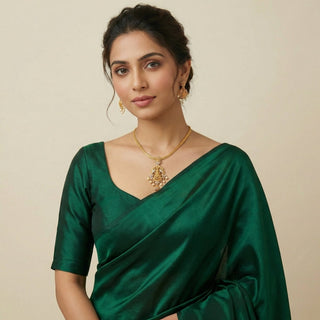 Myla Multicolour Temple Diamond Simulant Pendant Necklace Set - ECLAT INDIAN JEWELSNecklace SetsGold
