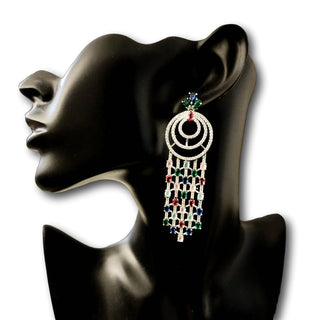 Naazeen Multicolour CZ Earrings - ECLAT INDIAN JEWELSEarringsMulticolour