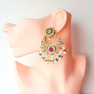 Nicole Multicolour Polki Necklace Set with Tikka - ECLAT INDIAN JEWELSNecklace SetsMulticolour