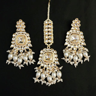 Norah White Kundan Choker Necklace Set - Luxury Collection - ECLAT INDIAN JEWELSNecklace SetsGold