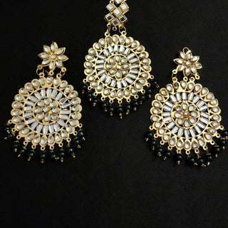 Olive Green Tikka Set - ECLAT INDIAN JEWELSTikka SetsGreen