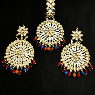 Olive Multicolour Tikka Set - ECLAT INDIAN JEWELSTikka SetsMulticolour